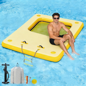 Plateforme flottante gonflable pour adultes avec échelle amovible - Product Image 1
