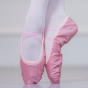 Zapatos de baile de <span class=keywords><strong>Ballet</strong></span> y Yoga suaves con purpurina para niñas <span class=keywords><strong>Zapatillas</strong></span> Balleina de suela dividida - Product Image 6