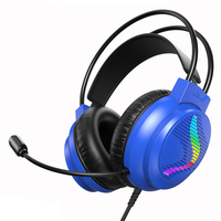 Audífonos para Juegos J11 con Micrófono Ajustable, Control de Volumen, Luces LED RGB, para Consola de Juegos, Computadora Portátil, PC