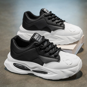 Mocasines Casuales de Hombre con Suela Gruesa y Elevada, Transpirables, Blancos, Deportivos, para Correr, con Suela de Cuero Genuino, Ligeros - Product Image 3