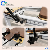 Machine de Pilates Reformer 6 ressorts en aluminium réglable, équipement de fitness professionnel pour studio et salle de sport