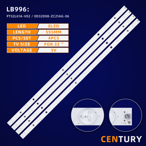 Century <b>TV</b> LED Backlight Strip PT32L61A-V02 for 32 Inch <b>Smart</b> <b>TV</b> Aluminum 8LED 595MM DC <b>12V</b> Remote Control 4PCS - Product Image 2