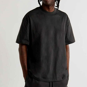 Summer <b>White</b> Boxy French Terry <b>Shirt</b> Manufacturer Streetwear <b>Plain</b> Oversized T-<b>shirt</b> Heavyweight Cotton Blank T <b>Shirt</b> For Men - Product Image 1