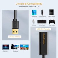 Câble d'extension USB 3.0 blindé en PVC CableCreation 5M/10M avec amplificateur de signal pour casque VR Meta Quest 3 2 Pro Link et ordinateur