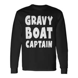 Camiseta de manga larga Gravy Boat Captain, camiseta de cocinero para el Día de Acción de Gracias - Product Image 1