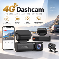 Caméra embarquée 4K+1K pour voiture, double objectif avant et arrière, ADAS, Dashcam 4G Wifi GPS 4K