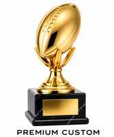 Médaille découpée en métal plaqué or, de conception nouvelle, adaptée aux tournois de football professionnels et aux trophées d'événements sportifs.