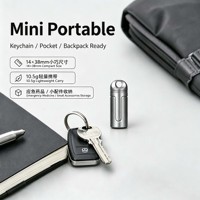 Mini boîte à médicaments en titane pur, porte-clés, étui étanche portable d'urgence EDC pour une utilisation en extérieur