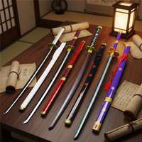 Nouveau style 20 modèles d'épées en bois de bambou One Piece Luffy Zoro, accessoires de cosplay, armes d'autodéfense