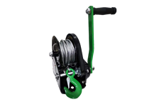 Treuil à main 500KGS de haute qualité avec frein à friction autobloquant noir et vert avec câble métallique 10m