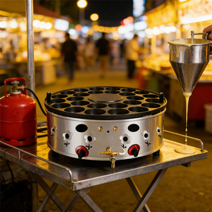 Máquina comercial de hamburguesas de huevo a gas con 26 orificios para tiendas de comida callejera - Product Image 5