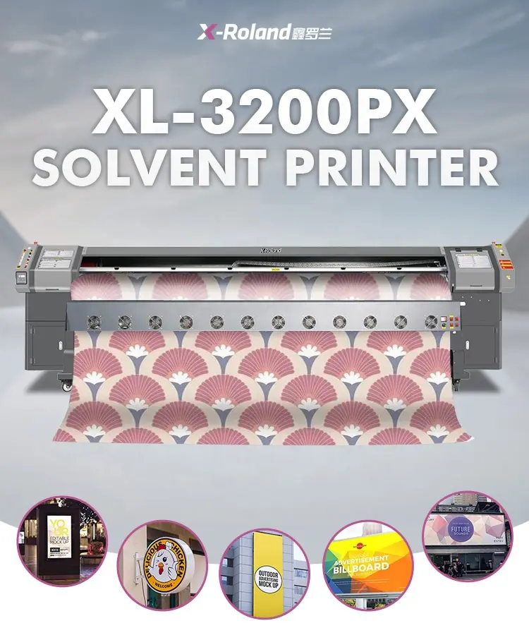 大判ソルベントプリンター3.2m512iソルベントプリンター屋外広告印刷機