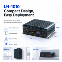Mini PC Industrial sin Ventilador con Doble LAN, Amplio Rango de E/S, Almacenamiento SSD para Automatización y Gateway, Compatible con Windows y Linux