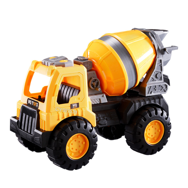 Set De 6 Camiones De Construcción En Miniatura (aleación Y Plástico), Incluye Excavadora Y Hormigonera, Juguetes De Fricción Para Niños De 3 A 6 Años