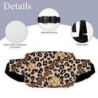Sac banane imperméable double couche Loq Moq avec longue sangle, sac à bandoulière de sport, imprimé dessin animé Puakenikeni, fermeture éclair, portable, personnalisable