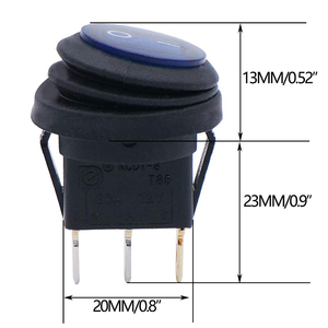 Kcd3 Kcd2 12V 20A Không Thấm Nước Vòng On/Off Mini <span class=keywords><strong>3P</strong></span> Rocker Chuyển Xe Tự Động Thuyền Spst Với Tuv Vde Certificatte Từ Nhà Máy - Product Image 3