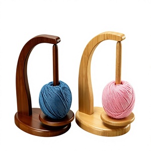 Eco-Friendly Portable Fashion Wooden Yarn Holder Stand Double Spindle Thread Spinner Knitting Crochet Winder Sewing Accessory - Product Image 2