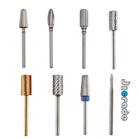 Ensemble de forets à ongles professionnel personnalisé carbure de tungstène de couleur naturelle jeu de forets à ongles manucure