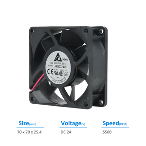 เดลต้า AFB0724VH-A 24VDC 7025 0.27A 6.48W 5500RPM ตู้ควบคุมอินเวอร์เตอร์ UPS แกนพัดลมระบายความร้อน - Product Image 3