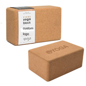 Bloc de yoga en liège de brique de yoga de logo d'impression personnalisée organique à haute densité de U-HOME écologique en gros - Product Image 1