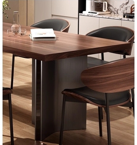 Tavolo da Pranzo Contemporaneo in <span class=keywords><strong>Legno</strong></span>, Ampio Piano Rettangolare con Gambe Scultoree in <span class=keywords><strong>Legno</strong></span> Massello - Product Image 4