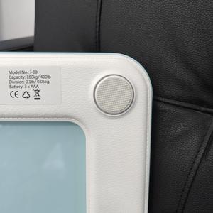 กระจกนิรภัยเทมเปอร์ขนาด180กก. เครื่องชั่งไขมันของมนุษย์หน้าจอ LED มัลติฟังก์ชันสำหรับใช้ในบ้านอัจฉริยะอัจฉริยะงานตามสั่ง - Product Image 6