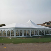 Tente de réception modulaire de luxe en PVC transparent, imperméable, pour mariages, fêtes, festivals et expositions
