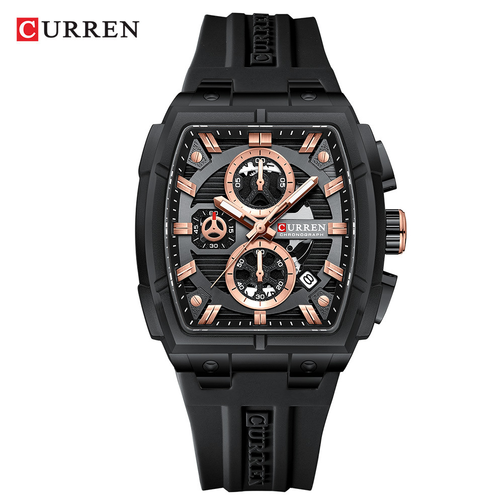 CURREN 8488 New Men Watch Six Hand Chronograph Multi Function