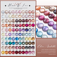 Vendeeni – Kit de vernis gel œil de chat 100 couleurs, tendance, perles de verre ultra-fines, super brillant, imperméable, vernis gel UV haute intensité de couleur