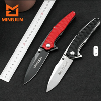 Couteau pliant de 22 cm, lame à pointe tombante, manche G10, outil de chasse en plein air, outil de poche, camping, EDC