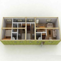Maison conteneur modulaire préfabriquée pour hôtel, salon, bureau à domicile - Cadre en acier galvanisé, isolation PU, garantie 30 ans