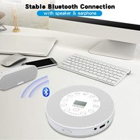Reproductor de CD/MP3 Portátil con Control de Botones, Interfaz RCA, Pantalla, Grabador de Sonido, Walkman para Regalos, Uso en Casa y Auto, Plástico