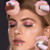 Stick de fard à paupières scintillant multi-usages pour le visage et le corps, vegan, marque privée, finition scintillante, plusieurs couleurs