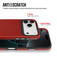 Motif Triangle Anti-rayures TPU PC 2 en 1 Antichoc Housse de Téléphone Portable pour iPhone 17 Pro Max 17 Air 17 Pro 16 15 14
