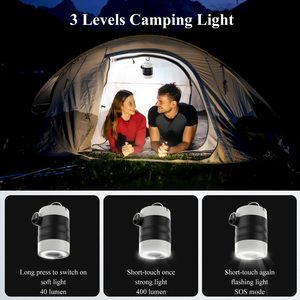 ปั๊มลมแบบชาร์จไฟได้สำหรับถุงเก็บของสุญญากาศ พร้อมไฟ LED ปั๊มลมพกพา อุปกรณ์ตั้งแคมป์ - Product Image 4