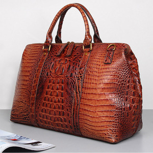 Sac de voyage de grande capacité en cuir véritable gaufré de crocodile à la mode pour hommes sac de messager à bandoulière à <span class=keywords><strong>main</strong></span> - Product Image 1