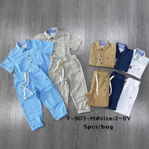 Conjunto 2 en 1 de Camiseta de Manga Corta y Pantalones Largos para Niños, Fibra de Poliéster, Primavera Otoño - Product Image 2