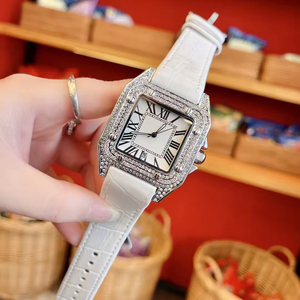 <span class=keywords><strong>2026</strong></span> 40mm Zifferblatt Iced Out Herrenuhr Quadratisch Voll Diamantbesetzt Quarz Luxus Armbanduhren - Product Image 2
