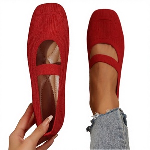 Nouvelles chaussures plates surdimensionnées à semelle creuse pour femmes, respirantes, à enfiler, toutes saisons, automne, mocassins à bout carré - Product Image 1