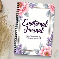 Carnet à spirale A5 personnalisable Journal émotionnel créatif Journal d'auto-soins Gratitude Bonheur Couverture en papier Mise au point