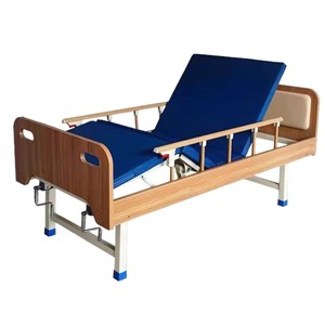 Lit d'hôpital manuel en bois réglable en hauteur pour les maisons de retraite, les soins infirmiers à domicile et l'utilisation médicale - Product Image 4