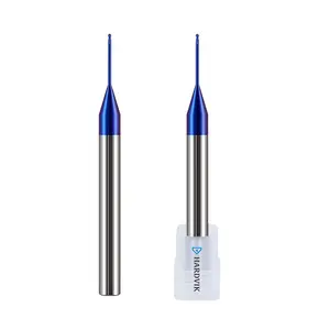 JS CNC turning micro diameter milling cutter blue naco coating HRC65 cabide flat end mill cutter for precise cutting