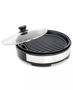 Parrilla Eléctrica Circular de 30 cm y Horno para Pizza con Temperatura Ajustable, Electrodoméstico de Cocina Multiusos para Hornear - Product Image 2