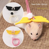 FifiGoo Tali Pengikat Hewan Peliharaan Kecil Model Harness untuk Hamster, Tupai, Guinea Pig, Sugar Glider - Bahan Poliester Motif Polos untuk Penggunaan Luar Ruangan