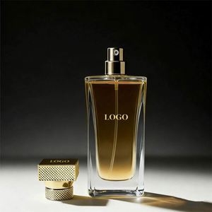 Vente en gros de flacons de parfum en verre de luxe vides de 50 ml et 100 ml avec bouchon magnétique doré et emballage de boîte cadeau haut de gamme - Product Image 1