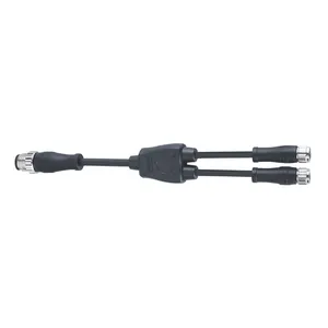 China Supplier OEM M12 Y-Splitter Cable Male*1 Split to Female*5 CAN/DeviceNet EMI-Shielded Cable 0.3m 0.5m 0.6m