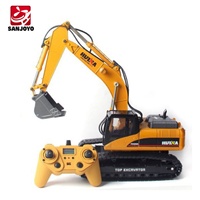 Nueva Excavadora RC Profesional HuiNa 1580 Escala 1:14 2.4G 23CH Controlada por Aplicación, Brazo de Excavación Largo de Metal Fundido a Presión, 45 Minutos de Autonomía