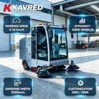 Balayeuse électrique autoportée de 2 mètres de large, productivité de 18 000 m²/h, machine de nettoyage de sols industriels pour grands entrepôts