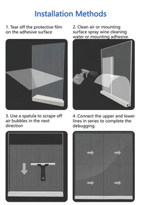 Écrans LED numériques transparents ultra-fins - Film LED souple transparent pour vitrine de magasin, mur en verre - Product Image 4
