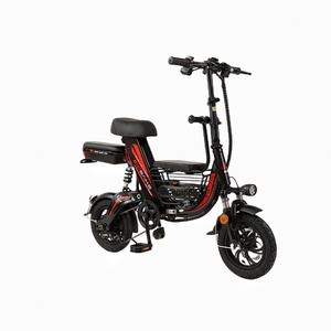 Bicicleta Eléctrica Plegable de 12 Pulgadas con Asiento para Bebé y Cesta, Batería de Litio de 48V, Tipo de Carrocería Abierta, Certificación EEC, Voltaje 60V - Product Image 2